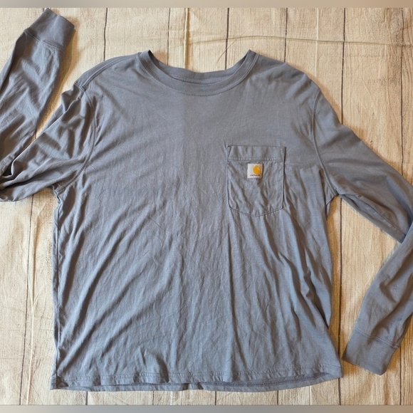 Carhartt Women's Medium Tencel Fiber Series Loose Fit Long-Sleeve Light Purple - Picture 6 of 11